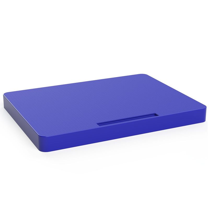 TAMPO RETANGULAR PP COM PORTA COPO E PORTA LÁPIS - AZUL - MEU ESTOQUE GYN
