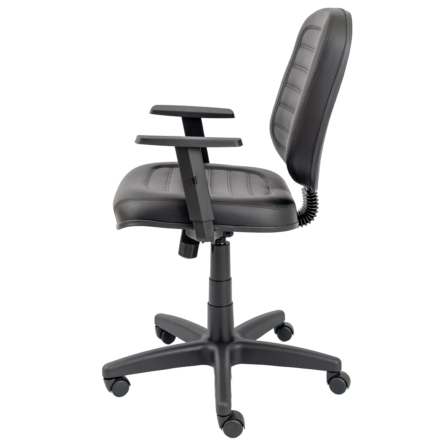 CADEIRA DIRETOR COSTURADA BASE C/ RELAX RODÍZIO PP BRAÇO DIGITADOR SIX - Imagem 6