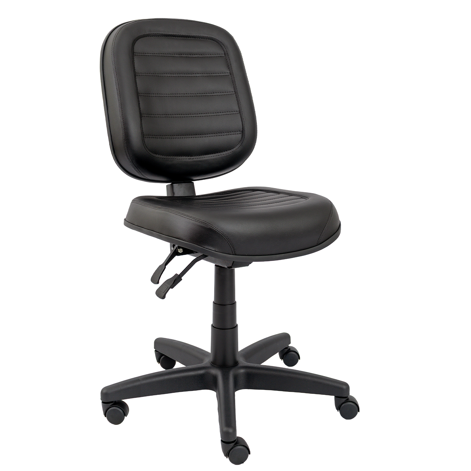 CADEIRA DIRETOR COSTURADA BASE BACK-SYSTEM RODÍZIO PP SEM BRAÇO