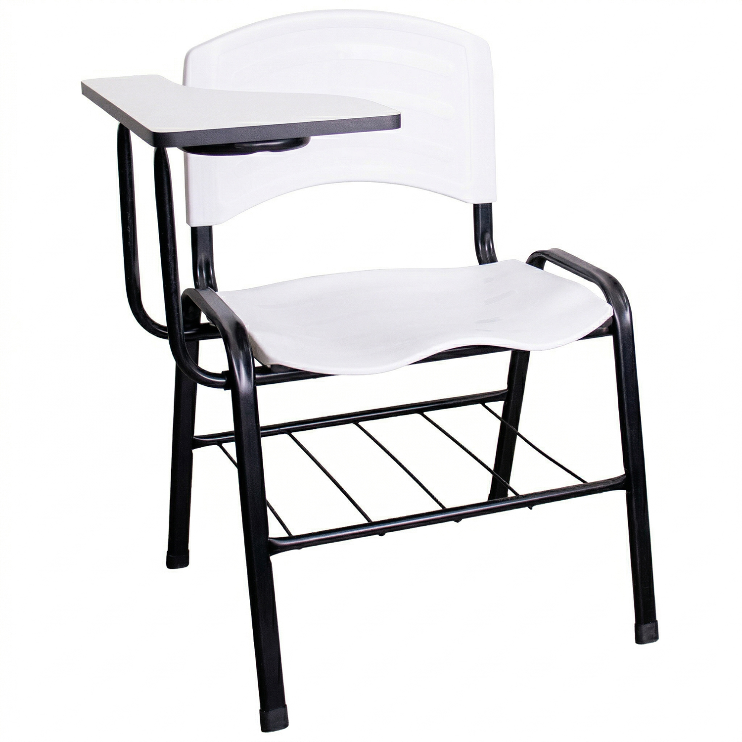 CADEIRA ERGOPLAST UNIVERSITÁRIA – DESTRO – PRANCHETA MDF – BRANCO