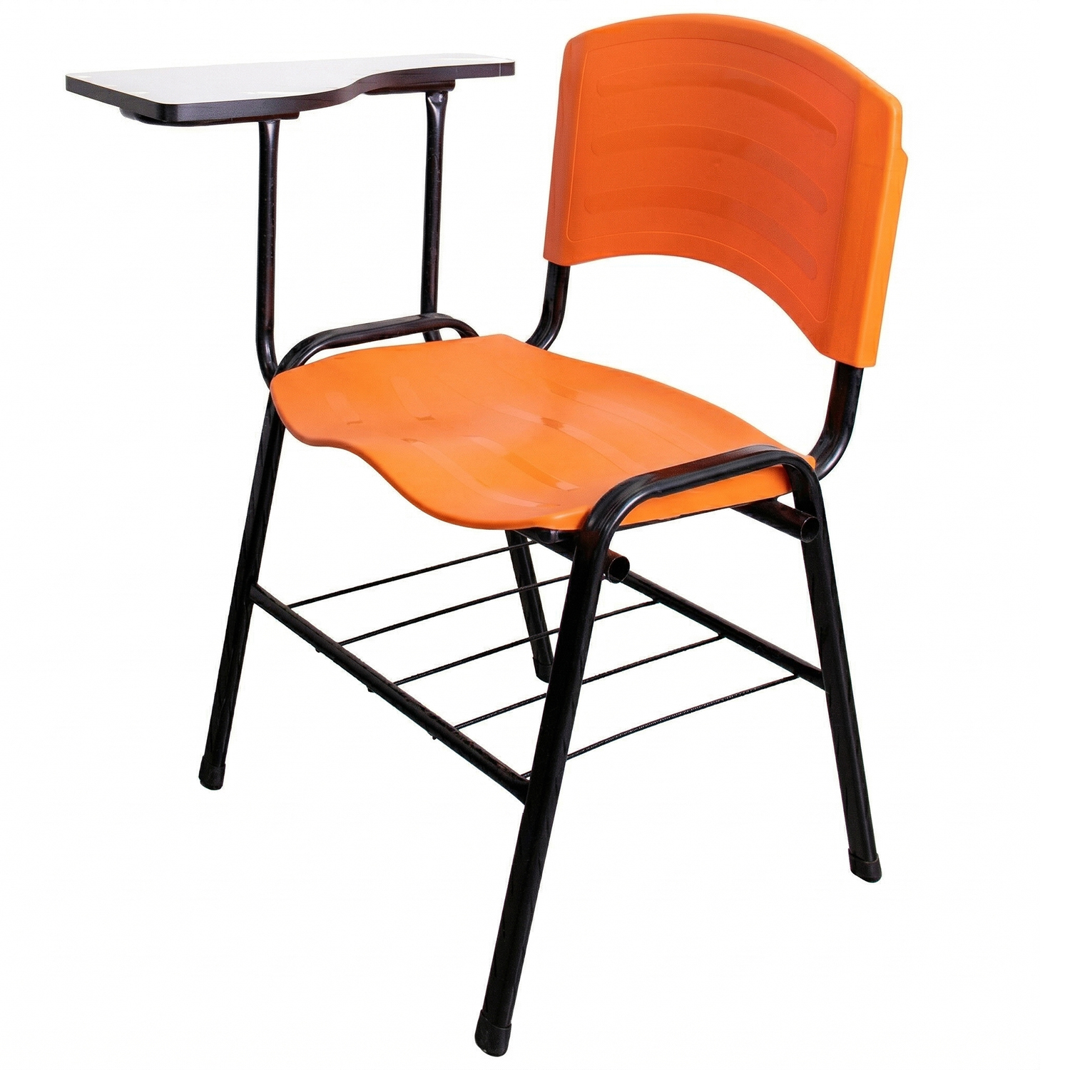 CADEIRA ERGOPLAST UNIVERSITÁRIA – DESTRO – PRANCHETA MDF – LARANJA - Imagem 7