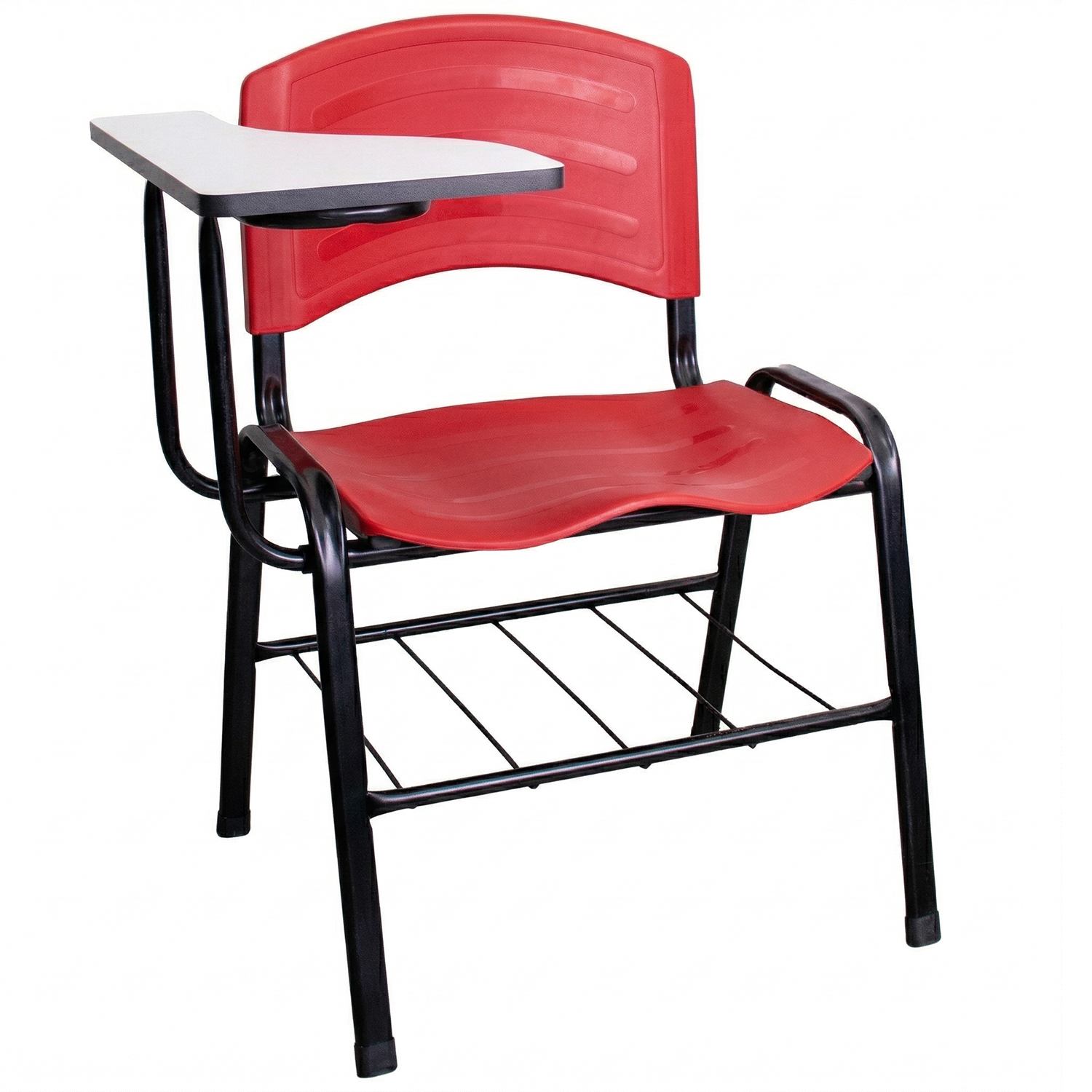 CADEIRA ERGOPLAST UNIVERSITÁRIA – DESTRO – PRANCHETA MDF – VERMELHO