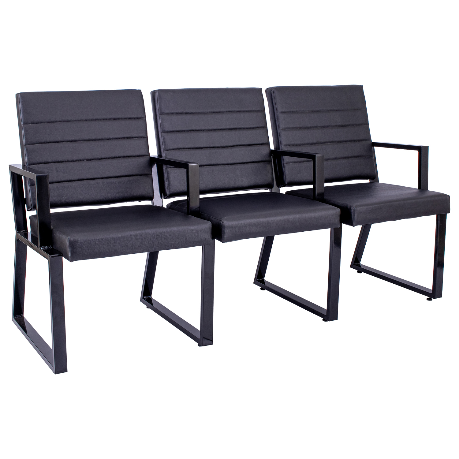 POLTRONA VITTA COSTURADA COM BRAÇO – 3 LUGARES